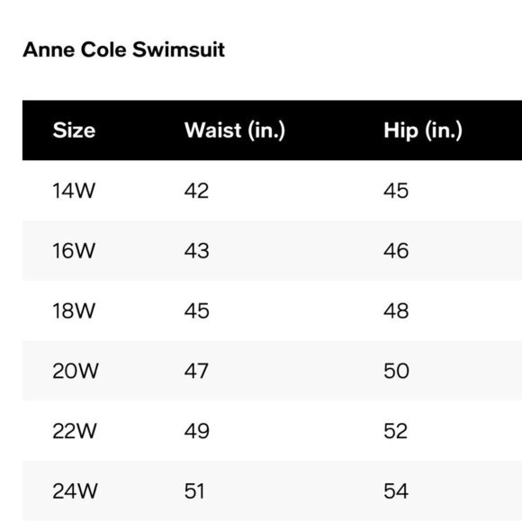 Anne Cole Women's Plus Size Color Rock Skirt Swim Bottom in Blue Size 20W Navy - Picture 11 of 11